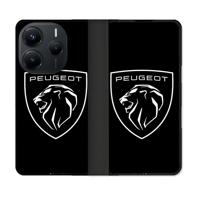 Housse Cuir Portefeuille Pour Xiaomi Redmi Note 14 5G Peugeot