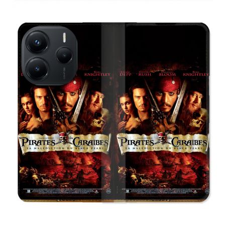 Housse Cuir Portefeuille Pour Xiaomi Redmi Note 14 5G Pirate Des Caraibes