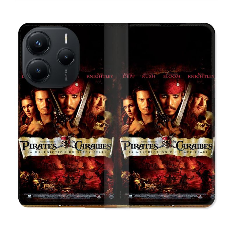 Housse Cuir Portefeuille Pour Xiaomi Redmi Note 14 5G Pirate Des Caraibes