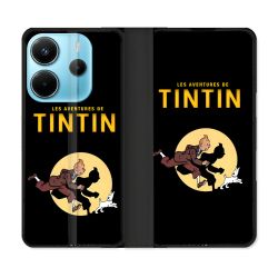 Housse Cuir Portefeuille Pour Xiaomi Redmi Note 14 4G Tintin Classique