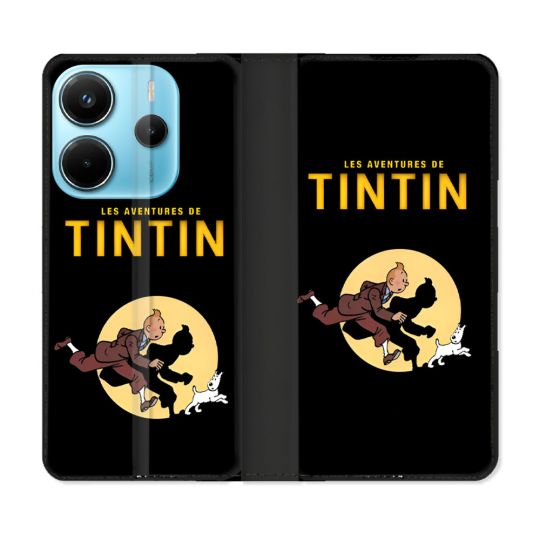 Housse Cuir Portefeuille Pour Xiaomi Redmi Note 14 4G Tintin Classique