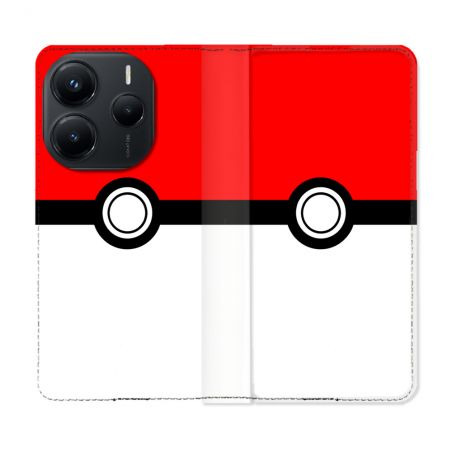 Housse Cuir Portefeuille Pour Xiaomi Redmi Note 14 5G Pokemon Pokeball