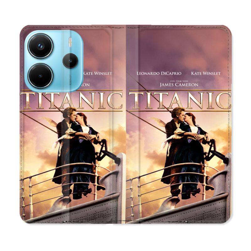 Housse Cuir Portefeuille Pour Xiaomi Redmi Note 14 4G Titanic