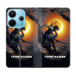 Housse Cuir Portefeuille Pour Xiaomi Redmi Note 14 4G Tomb Raider