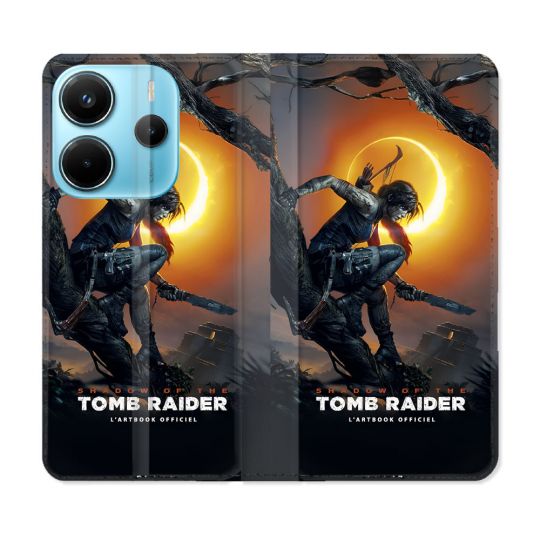 Housse Cuir Portefeuille Pour Xiaomi Redmi Note 14 4G Tomb Raider