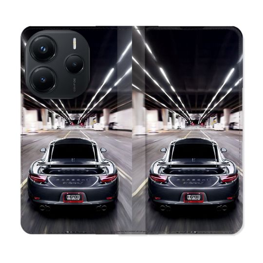 Housse Cuir Portefeuille Pour Xiaomi Redmi Note 14 5G Porsche 911