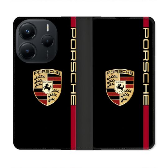 Housse Cuir Portefeuille Pour Xiaomi Redmi Note 14 5G Porsche Line