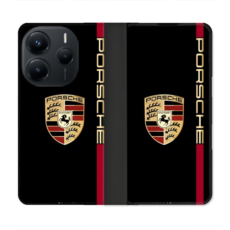 Housse Cuir Portefeuille Pour Xiaomi Redmi Note 14 5G Porsche Line