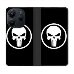 Housse Cuir Portefeuille Pour Xiaomi Redmi Note 14 5G Punisher