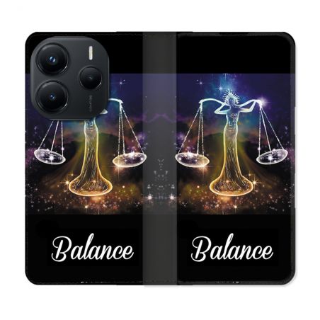 Housse Cuir Portefeuille Pour Xiaomi Redmi Note 14 5G Signe Zodiaque 2 Balance