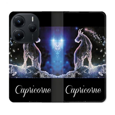 Housse Cuir Portefeuille Pour Xiaomi Redmi Note 14 5G Signe Zodiaque 2 Capricorne