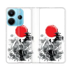 Housse Cuir Portefeuille Pour Xiaomi Redmi Note 14 4G Voyage Japon Femme