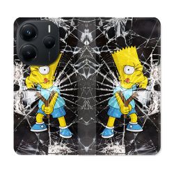 Housse Cuir Portefeuille Pour Xiaomi Redmi Note 14 5G Simpson Bart