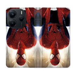 Housse Cuir Portefeuille Pour Xiaomi Redmi Note 14 5G Spiderman Invers