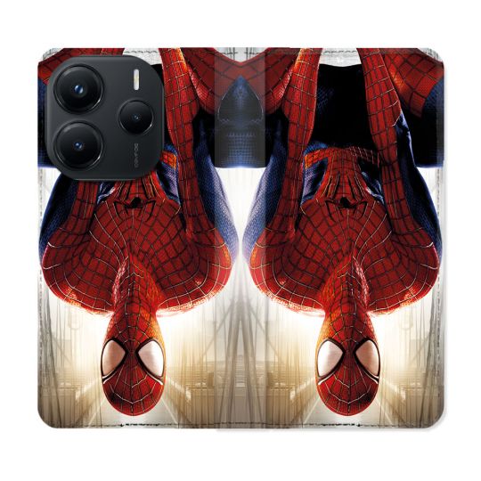 Housse Cuir Portefeuille Pour Xiaomi Redmi Note 14 5G Spiderman Invers