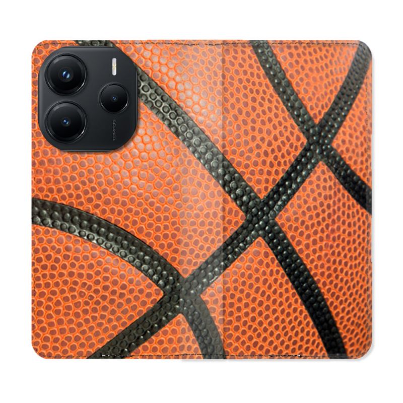 Housse Cuir Portefeuille Pour Xiaomi Redmi Note 14 5G Sport Ballon Basket