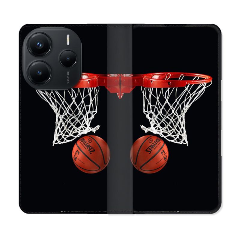 Housse Cuir Portefeuille Pour Xiaomi Redmi Note 14 5G Sport Basket Panier