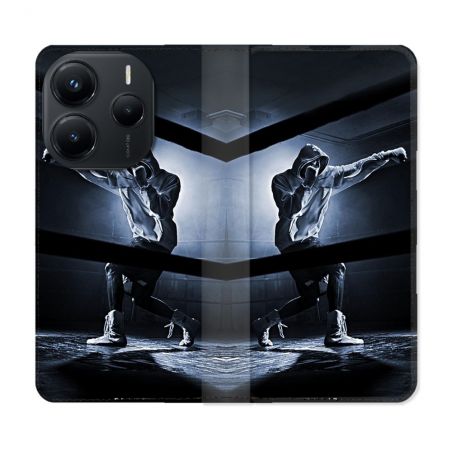 Housse Cuir Portefeuille Pour Xiaomi Redmi Note 14 5G Sport Boxe Poing