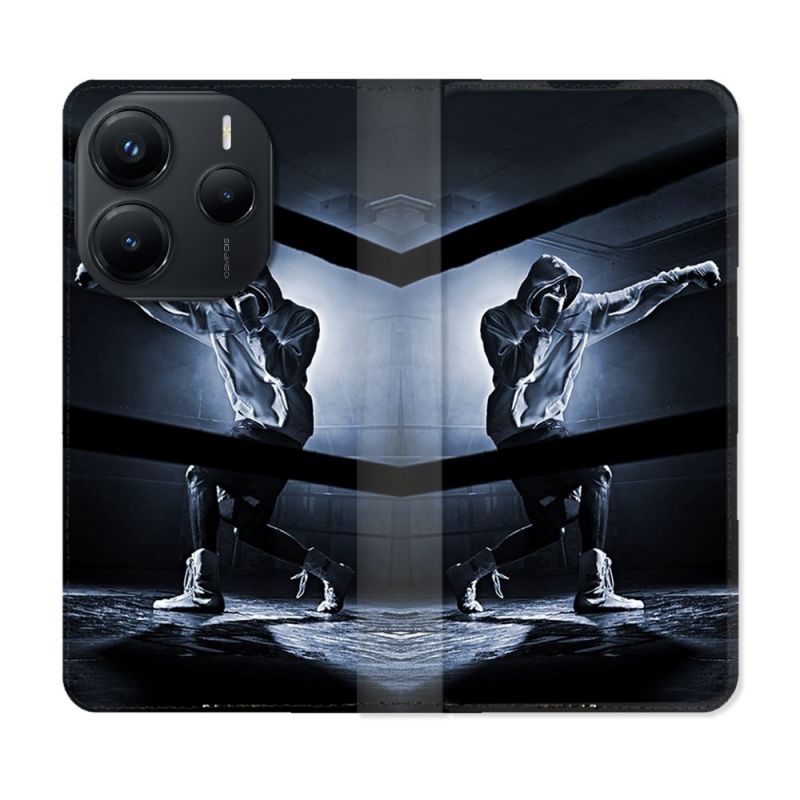 Housse Cuir Portefeuille Pour Xiaomi Redmi Note 14 5G Sport Boxe Poing