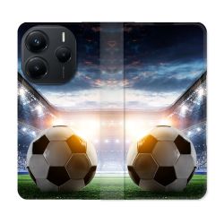 Housse Cuir Portefeuille Pour Xiaomi Redmi Note 14 5G Sport Football Stade