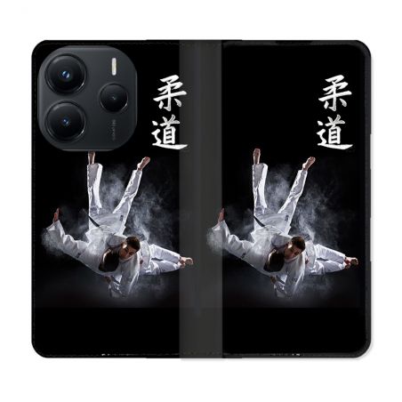 Housse Cuir Portefeuille Pour Xiaomi Redmi Note 14 5G Sport Judo Noir