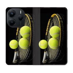 Housse Cuir Portefeuille Pour Xiaomi Redmi Note 14 5G Sport Tennis Balls