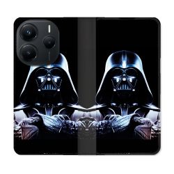 Housse Cuir Portefeuille Pour Xiaomi Redmi Note 14 5G Star Wars - Dark Vador Noir