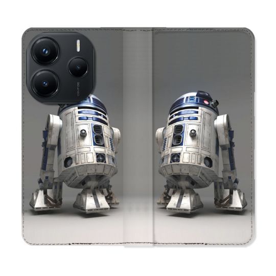 Housse Cuir Portefeuille Pour Xiaomi Redmi Note 14 5G Star Wars - R2D2