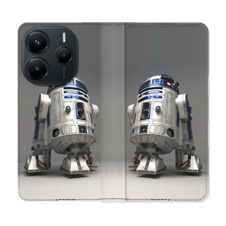Housse Cuir Portefeuille Pour Xiaomi Redmi Note 14 5G Star Wars - R2D2