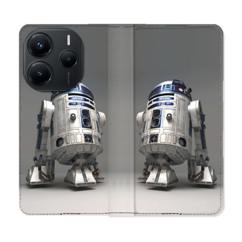 Housse Cuir Portefeuille Pour Xiaomi Redmi Note 14 5G Star Wars - R2D2