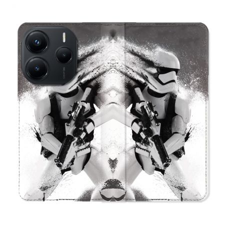 Housse Cuir Portefeuille Pour Xiaomi Redmi Note 14 5G Star Wars - Trooper