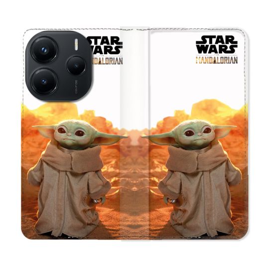 Housse Cuir Portefeuille Pour Xiaomi Redmi Note 14 5G Star Wars - Yoda bebe soleil
