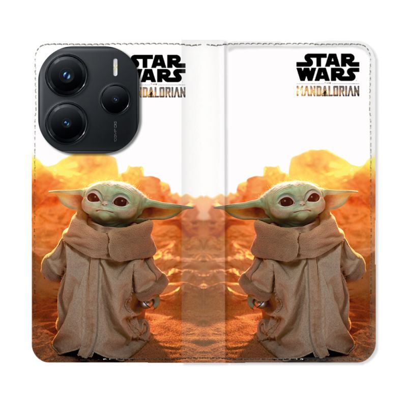 Housse Cuir Portefeuille Pour Xiaomi Redmi Note 14 5G Star Wars - Yoda bebe soleil