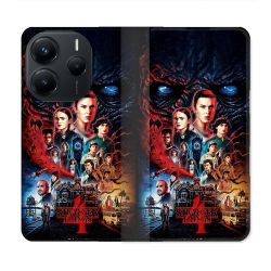 Housse Cuir Portefeuille Pour Xiaomi Redmi Note 14 5G Stranger Things Affiche 4