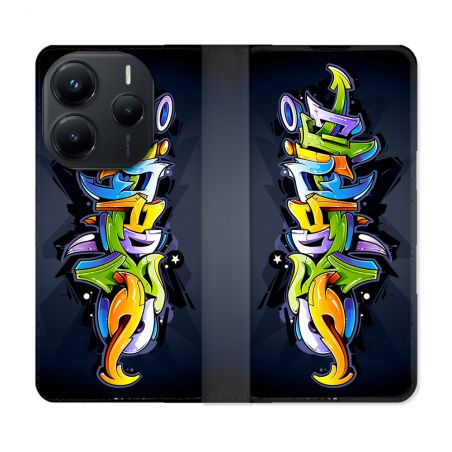 Housse Cuir Portefeuille Pour Xiaomi Redmi Note 14 5G Street Art Graffiti