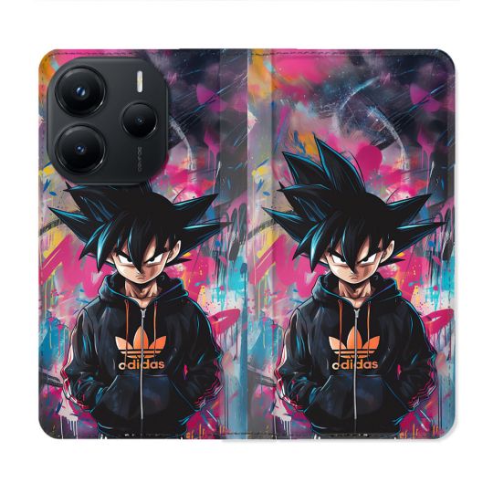 Housse Cuir Portefeuille Pour Xiaomi Redmi Note 14 5G Street Art Sangoku