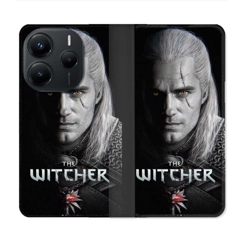 Housse Cuir Portefeuille Pour Xiaomi Redmi Note 14 5G The Witcher Noir