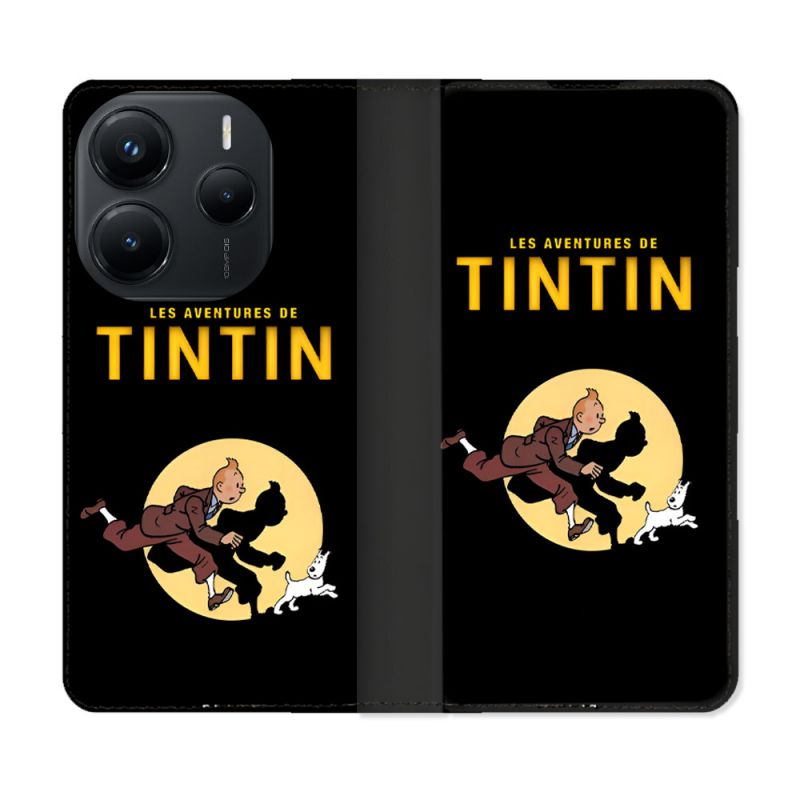 Housse Cuir Portefeuille Pour Xiaomi Redmi Note 14 5G Tintin Classique