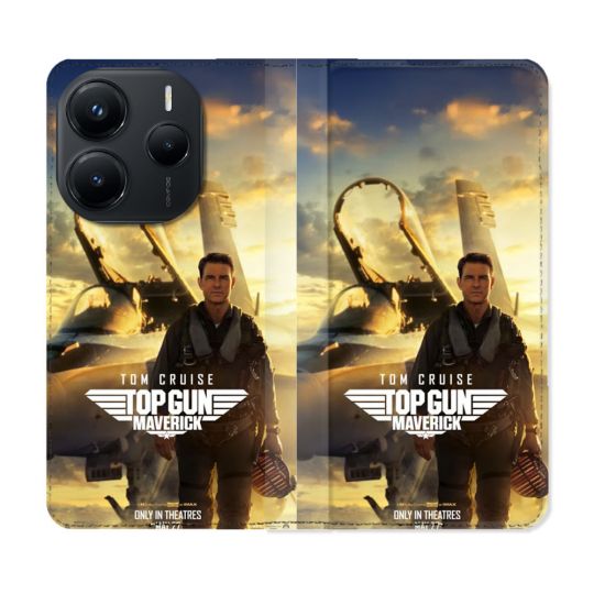 Housse Cuir Portefeuille Pour Xiaomi Redmi Note 14 5G Top Gun