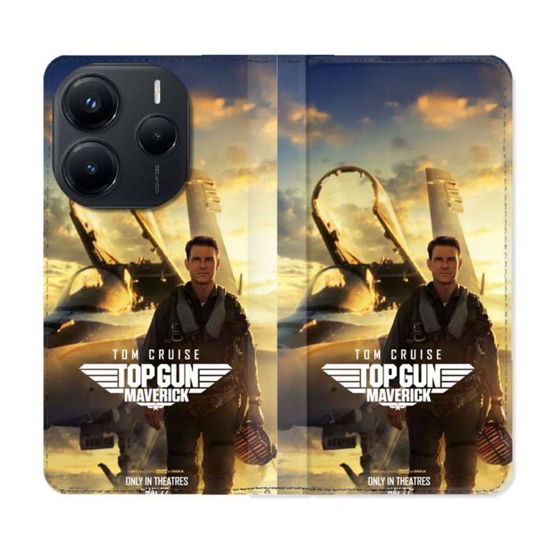 Housse Cuir Portefeuille Pour Xiaomi Redmi Note 14 5G Top Gun