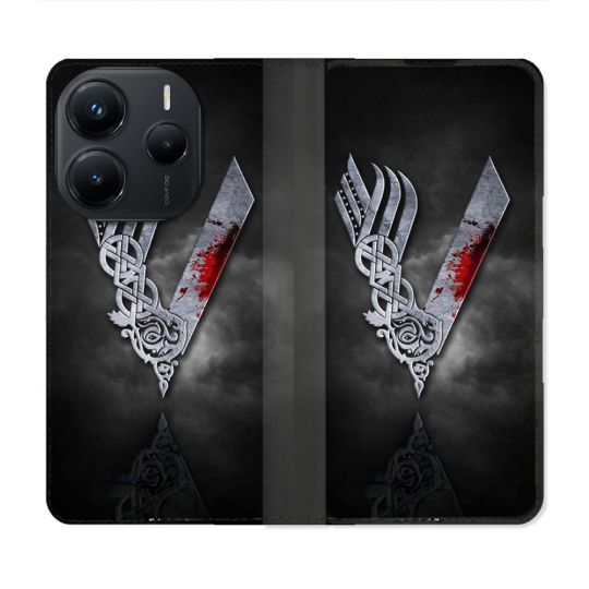 Housse Cuir Portefeuille Pour Xiaomi Redmi Note 14 5G Viking