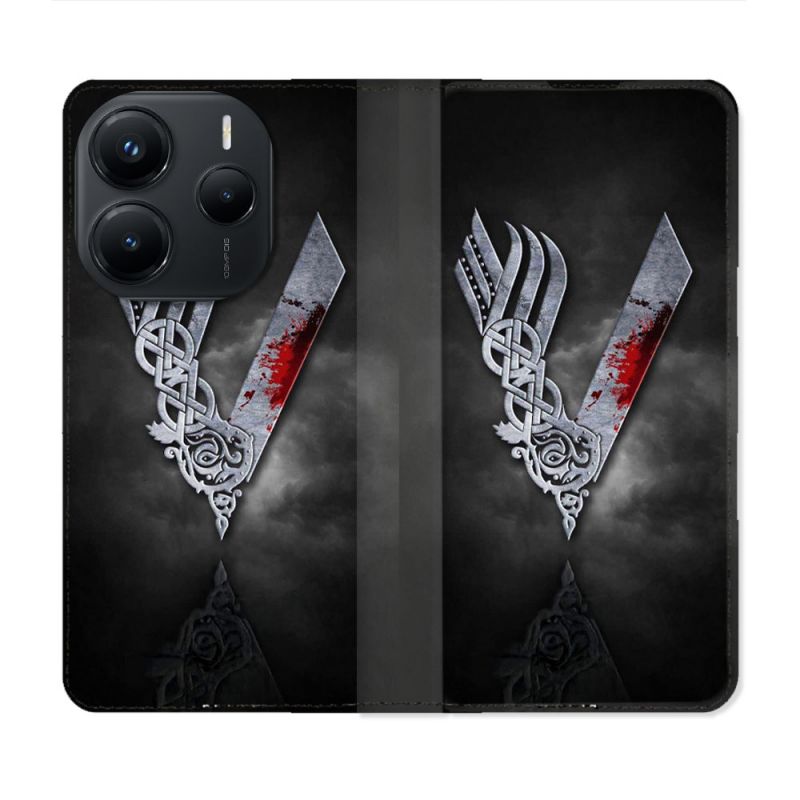 Housse Cuir Portefeuille Pour Xiaomi Redmi Note 14 5G Viking