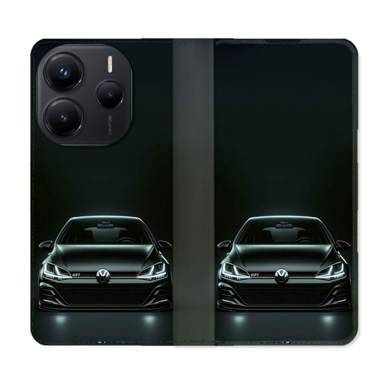 Housse Cuir Portefeuille Pour Xiaomi Redmi Note 14 5G Volkwagen Golf GTI