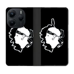 Housse Cuir Portefeuille Pour Xiaomi Redmi Note 14 5G Voyage Corse Noir