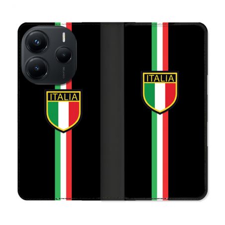 Housse Cuir Portefeuille Pour Xiaomi Redmi Note 14 5G Voyage Italie 3 Noir