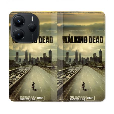 Housse Cuir Portefeuille Pour Xiaomi Redmi Note 14 5G Walking Dead
