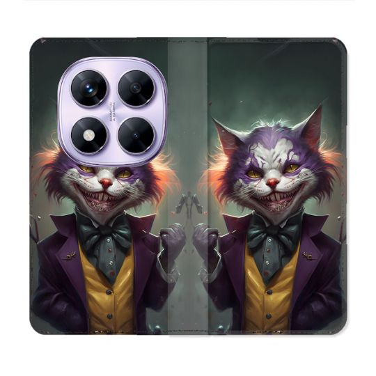 Housse Cuir Portefeuille Pour Xiaomi Redmi Note 14 PRO 4G Animal Chat Joker