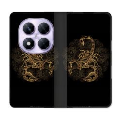 Housse Cuir Portefeuille Pour Xiaomi Redmi Note 14 PRO 4G Animal Scorpion Fresque