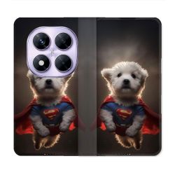 Housse Cuir Portefeuille Pour Xiaomi Redmi Note 14 PRO 4G Animal Super Chien