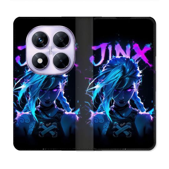 Housse Cuir Portefeuille Pour Xiaomi Redmi Note 14 PRO 4G Arcane Jinx Night